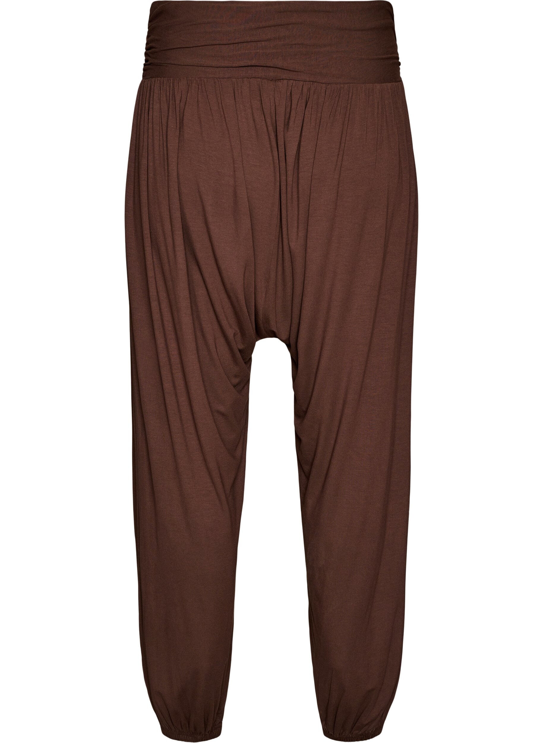 ZizziL&oslash;stsiddende haremsbukser, Brun, Packshot image number 1