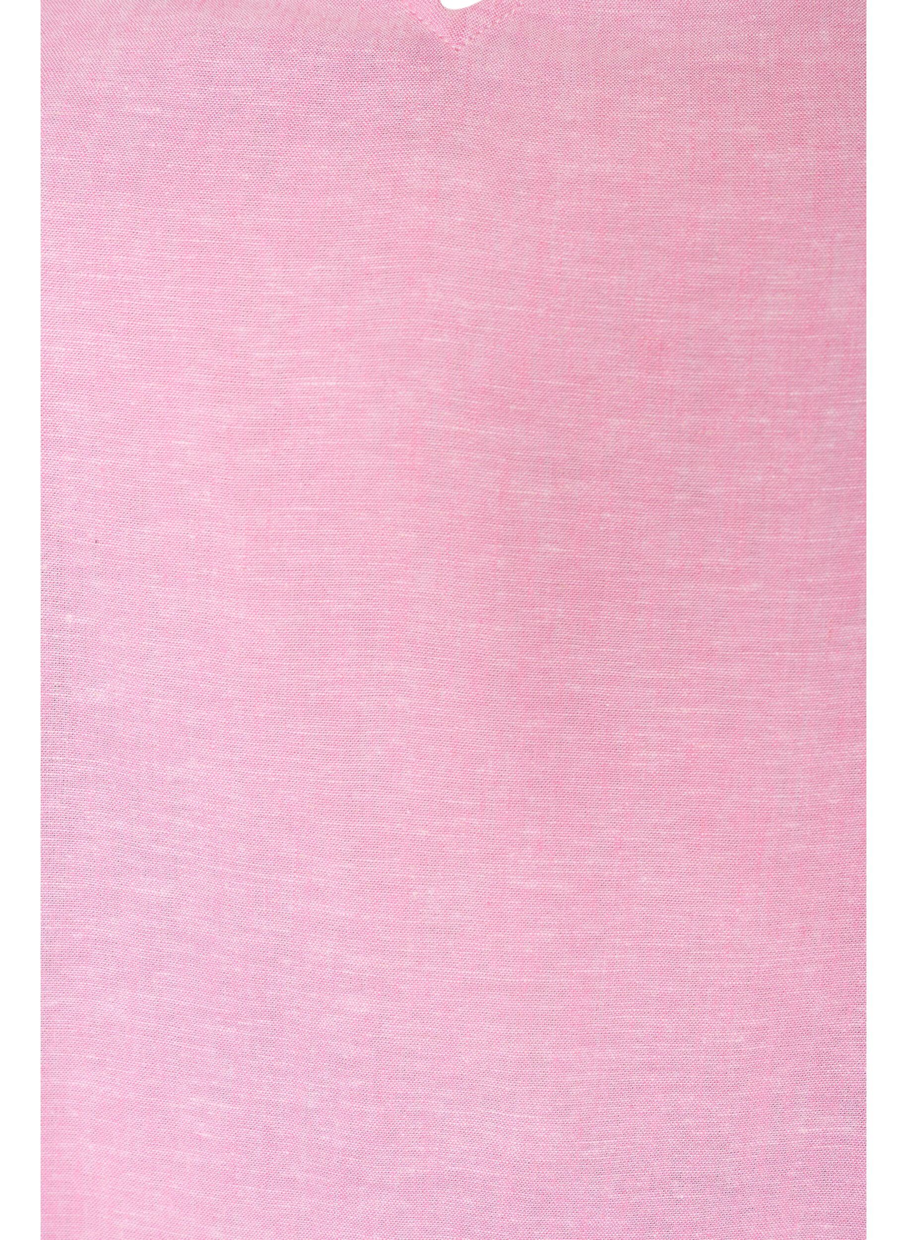 ZizziBluse i viskose og h&oslash;r med fl&aelig;se&aelig;rmer, Lyser&oslash;d, Packshot image number 2