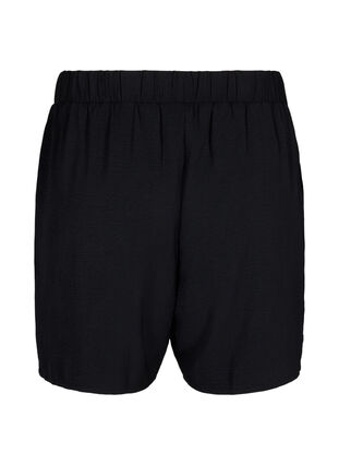 Shorts med lommer og elastik i taljen, Black, Packshot image number 1