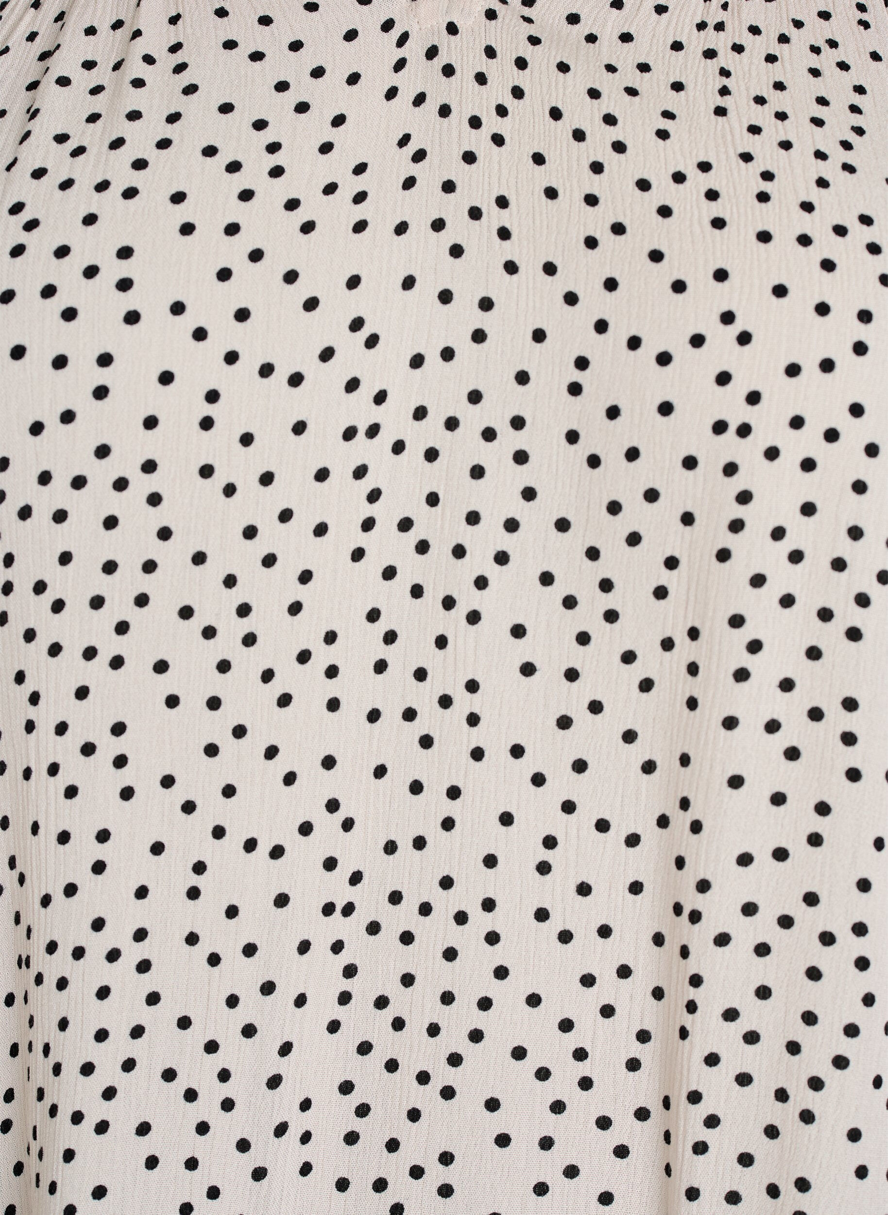 Zizzi Viskosebluse med m&oslash;nster og fl&aelig;sedetaljer, Vanilla, Packshot image number 2