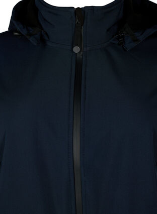 Softshell jakke med aftagelig hætte, Night Sky, Packshot image number 2