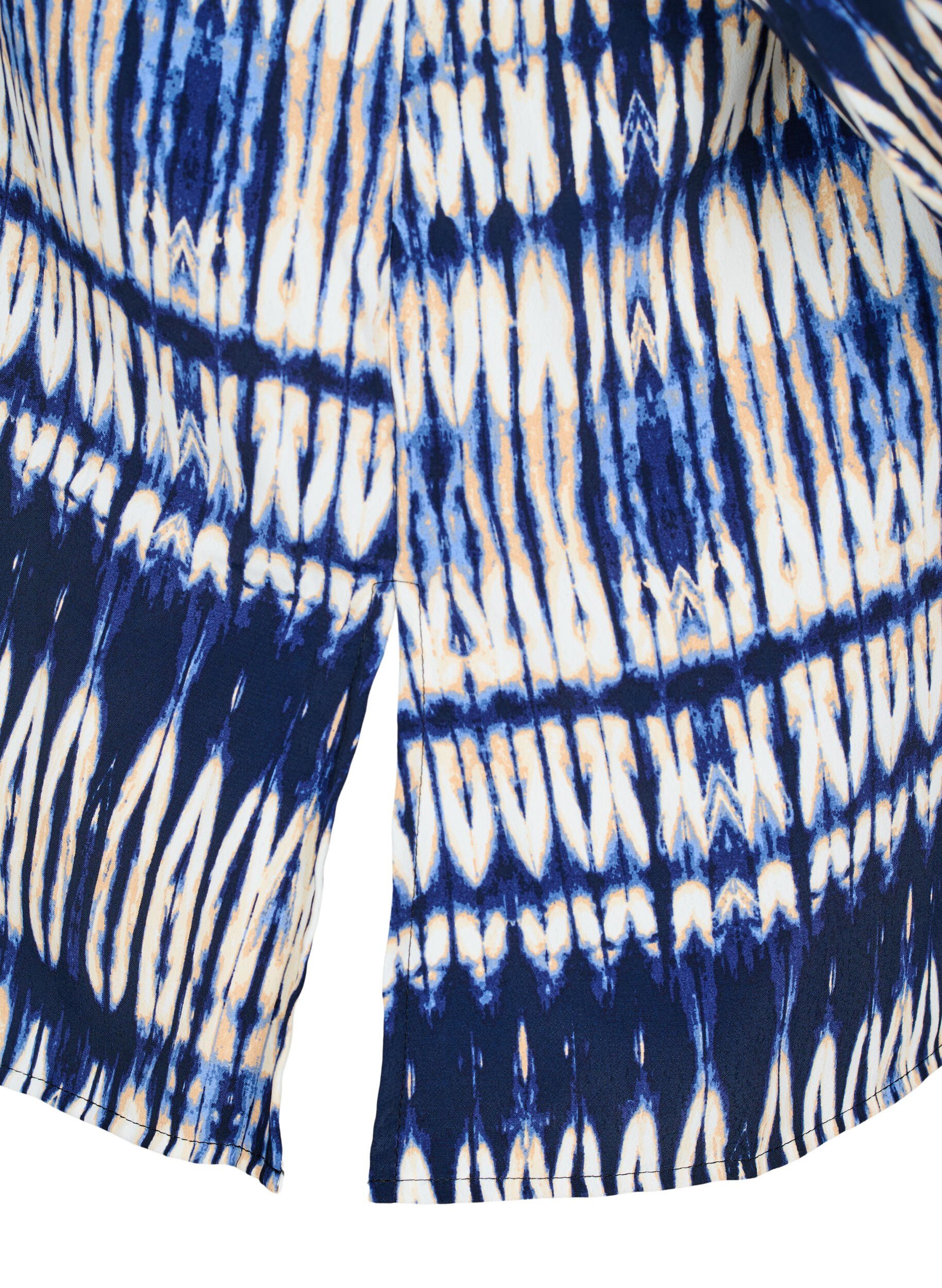 Zizzi Skjorte med m&oslash;nster, Bl&aring;, Packshot image number 3