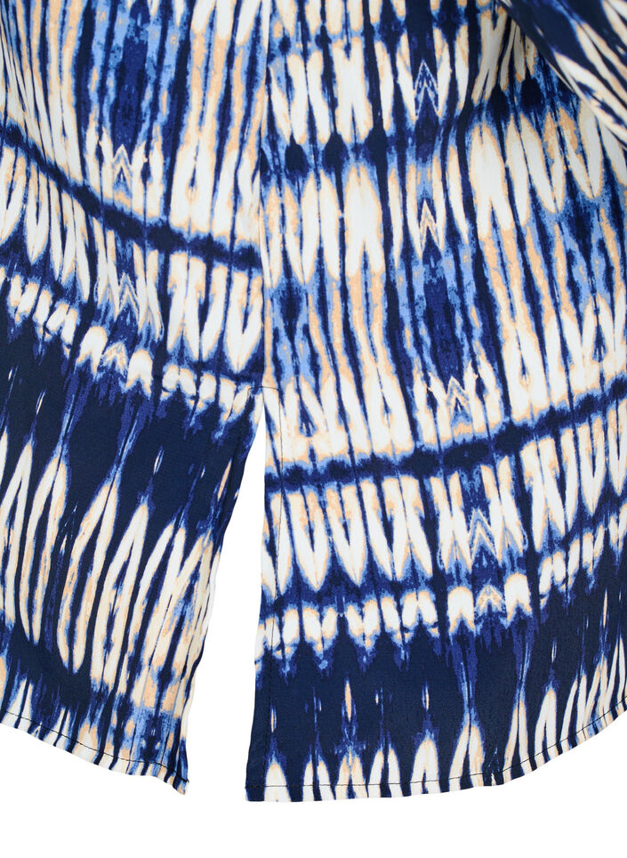 Skjorte med mønster, Blå, Packshot image number 3