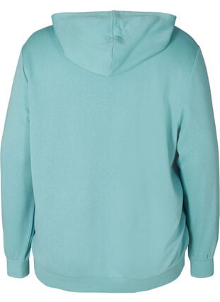 Sweatshirt med hætte og lomme, Cameo Blue, Packshot image number 1