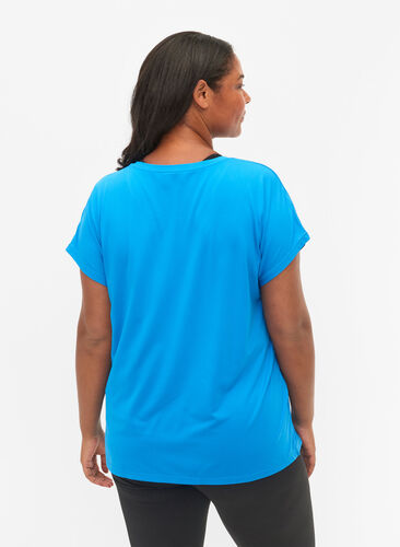 Kortærmet trænings t-shirt, Brilliant Blue, Model image number 1