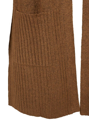 Lang strik cardigan med lommer, Monk's Robe Mel., Packshot image number 2
