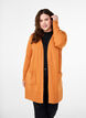 Meleret strik cardigan med lommer, Orange, Model image number 0