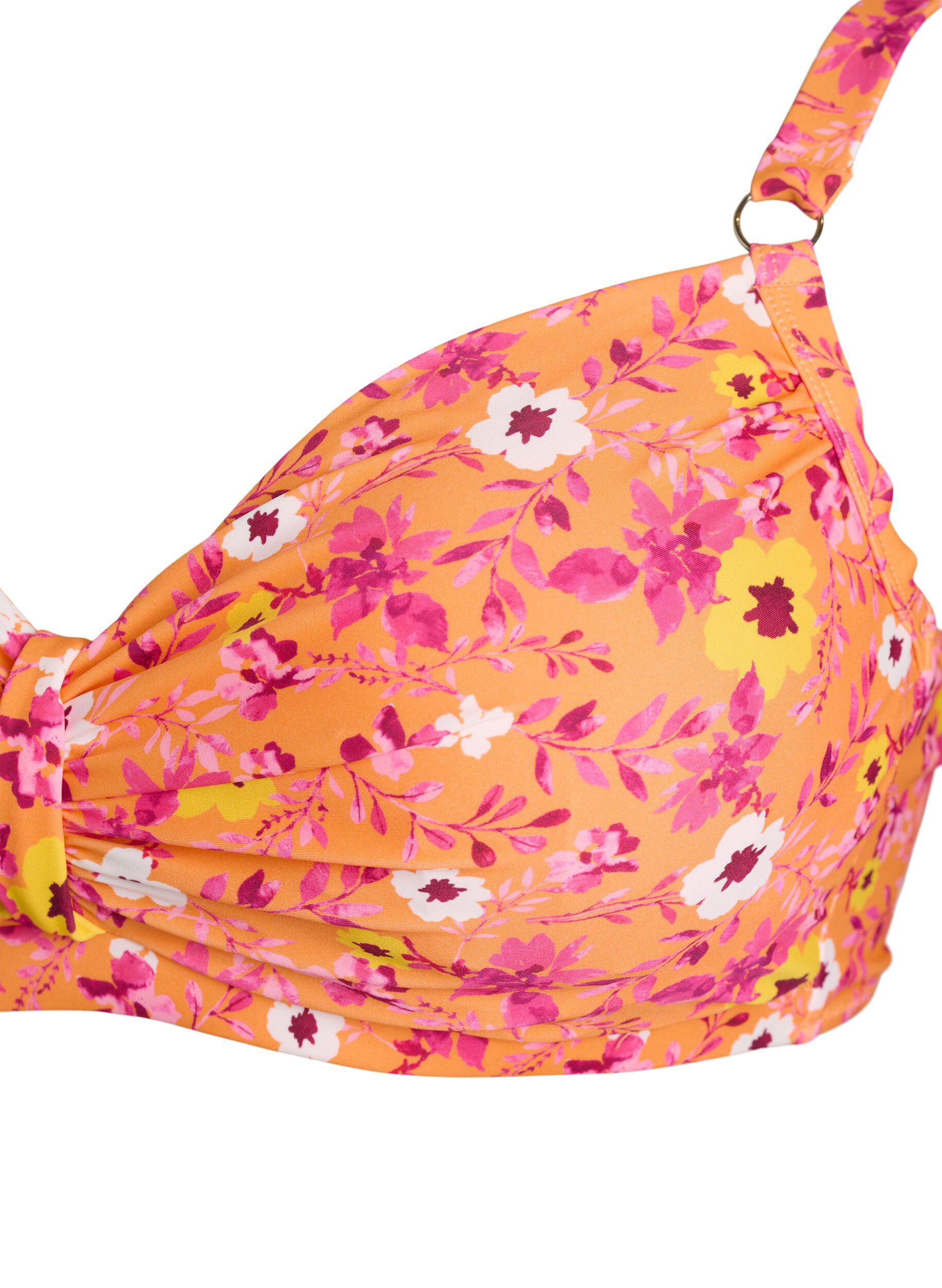 ZizziBikini bh med b&oslash;jle og m&oslash;nster, Orange, Packshot image number 2