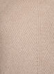 Strikbluse med diagonalt m&oslash;nster og raglan&aelig;rmer, Beige, Packshot image number 2