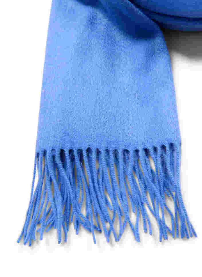 Halstørklæde i uldblanding, Blue Yonder, Packshot image number 1