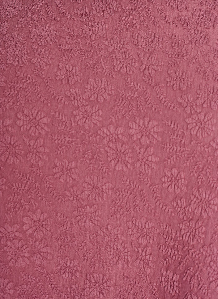 Bluse med struktur og korte &aelig;rmer, Lyser&oslash;d, Packshot image number 2