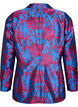 Blomstret blazer med perleknap, Blue Quartz Jaquard, Packshot image number 1