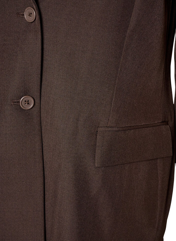 Blazer med lommer og slids, Brun, Packshot image number 2