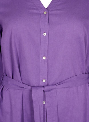 Skjortekjole med lange ærmer, Deep Lavender, Packshot image number 2