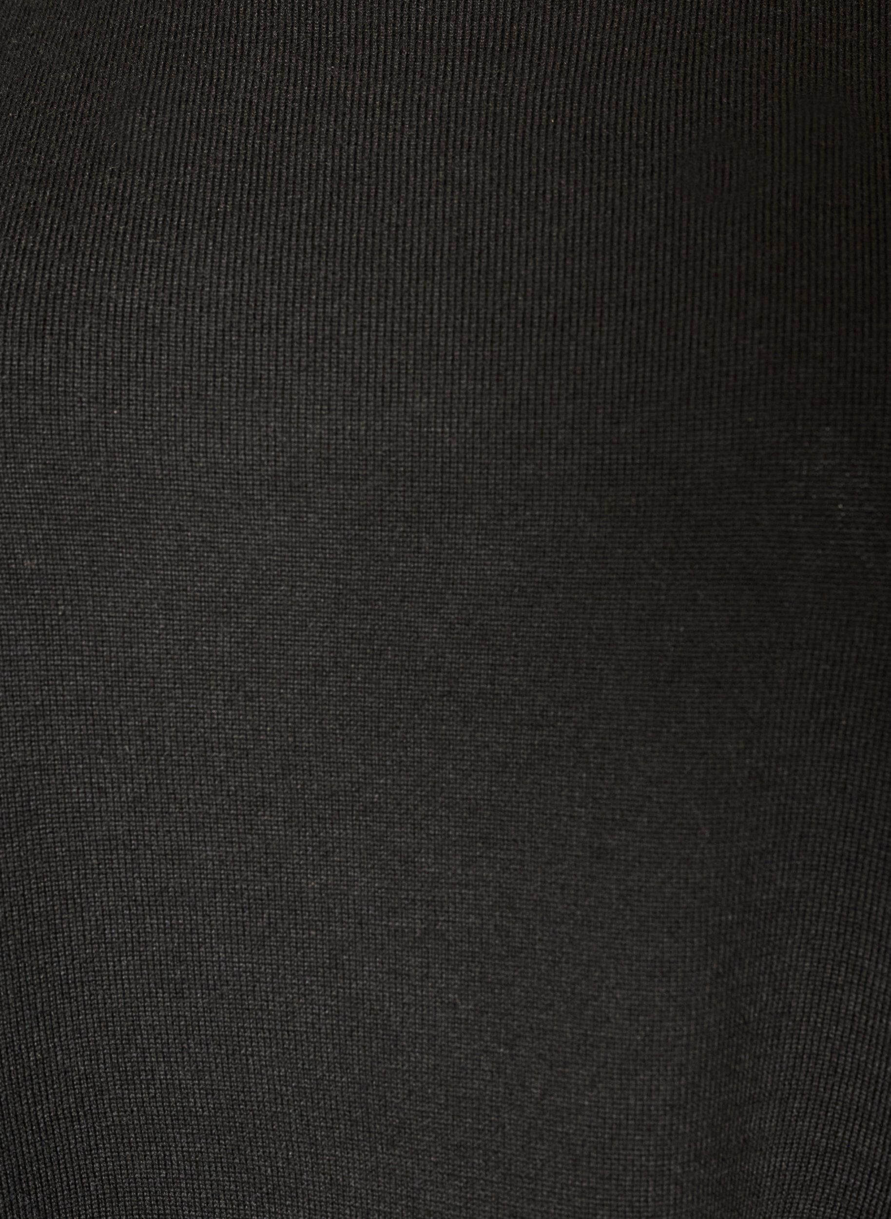 ZizziStrikbluse med lag-p&aring;-lag-effekt og blondekant, Sort, Packshot image number 2