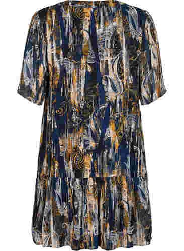 Paisleyprintet kjole i viskose, Navy Blazer AOP, Packshot image number 1