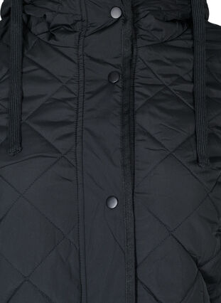 Quiltet 2-i-1 jakke med aftagelige ærmer, Black, Packshot image number 2