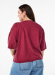 Kort t-shirt med loose fit, Mørk Bordeaux, Model image number 2