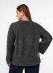 Strikbluse med rhinsten og rudem&oslash;nster, Gr&aring;, Model image number 2
