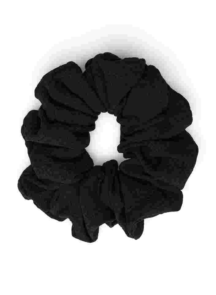 Ensfarvet scrunchie, Black, Packshot