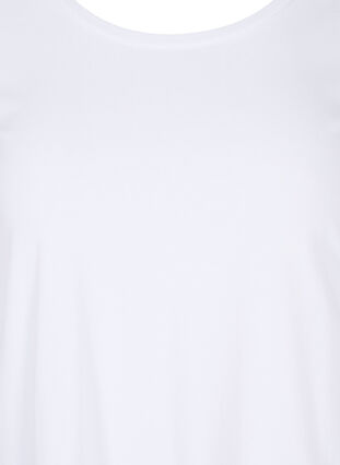 Basis t-shirt med 3/4 ærmer, Bright White, Packshot image number 2