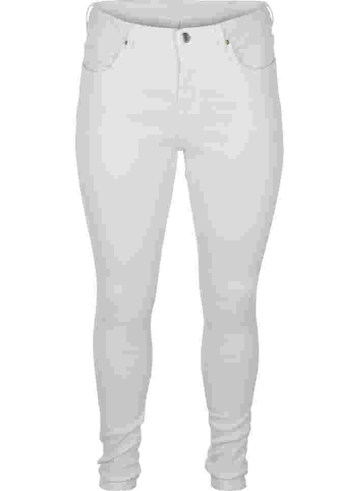 Super slim Amy jeans med høj talje, Bright White