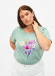 T-shirts med blomster motiv, Chinois G. w. Flower, Model image number 0