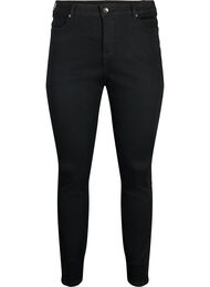 Amy jeans med h&oslash;j talje og super slim fit, Sort
