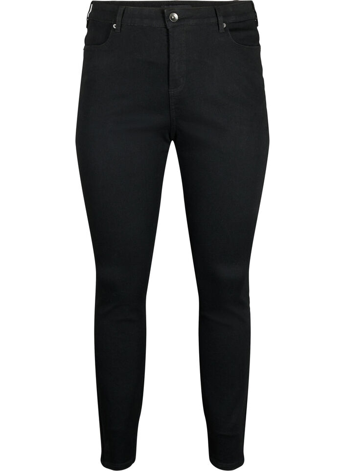 Amy jeans med h&oslash;j talje og super slim fit, Sort, Packshot image number 0