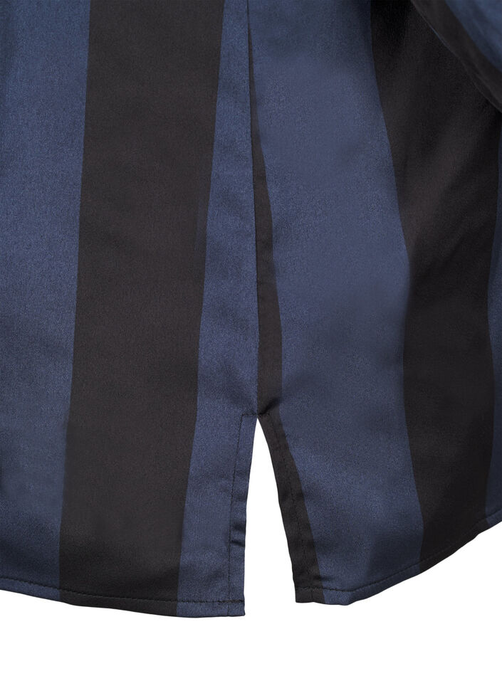 Satinskjorte med striber, Spellbound w. Black, Packshot image number 3
