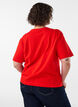 Boxy T-shirt i bomuld, R&oslash;d, Model image number 2