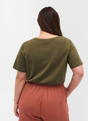 Bomulds t-shirt med tryk , Ivy Green ATHLETIC, Model image number 1
