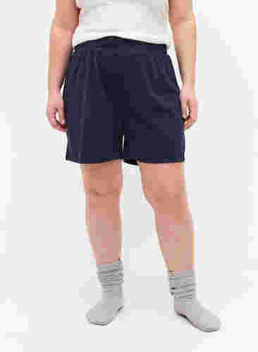 Løse shorts med struktur, Navy Blazer, Model image number 1