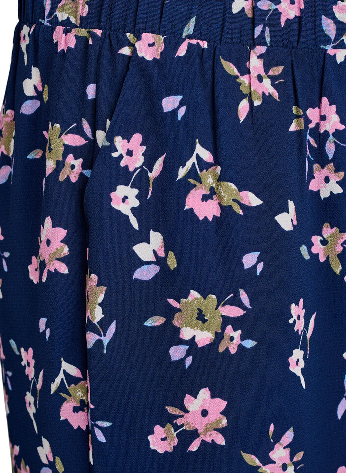 Culottebukser med print, Bl&aring;, Packshot image number 2