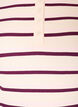 Rib T-shirt med striber og knapdetalje, Lilla, Packshot image number 2