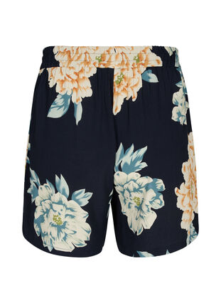 Løstsiddende shorts med blomsterprint, Roses on Navy, Packshot image number 1
