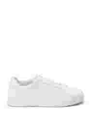Wide fit læder sneakers, White