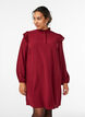 Kort kjole med fl&aelig;ser og glimmer, M&oslash;rk Bordeaux, Model image number 0