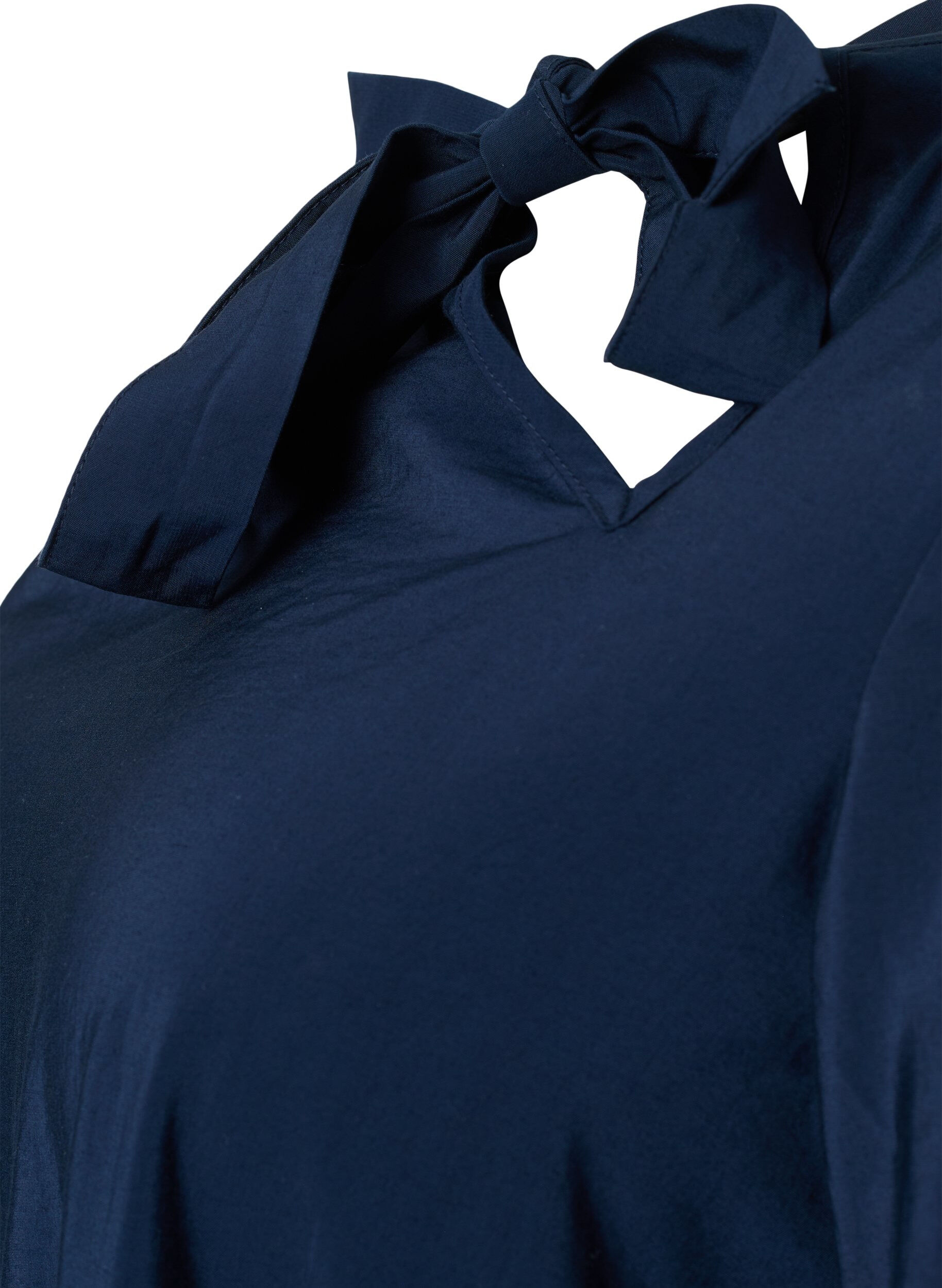 Zizzi Lang&aelig;rmet viskosekjole med sl&oslash;jfe, Total Eclipse, Packshot image number 2