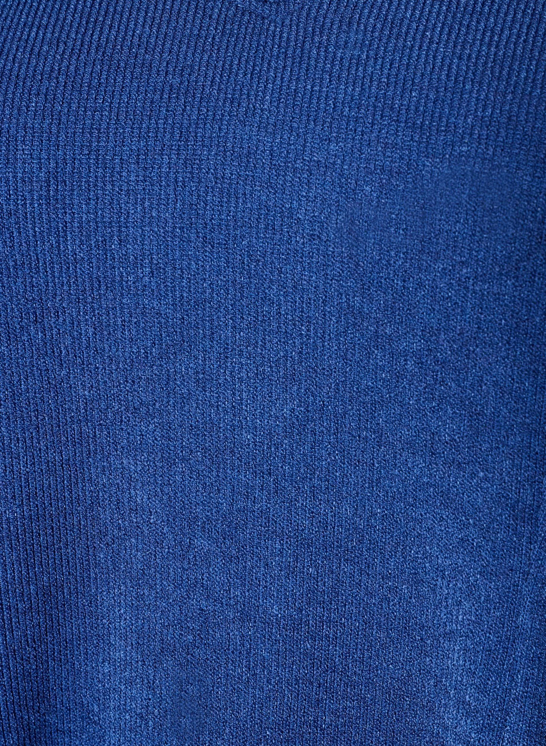 ZizziJerseybluse med ribstruktur og A-form, Bl&aring;, Packshot image number 2