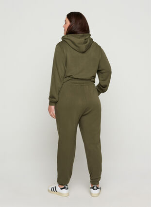 Sweatpants med lommer og snøre, Ivy Green, Model image number 1