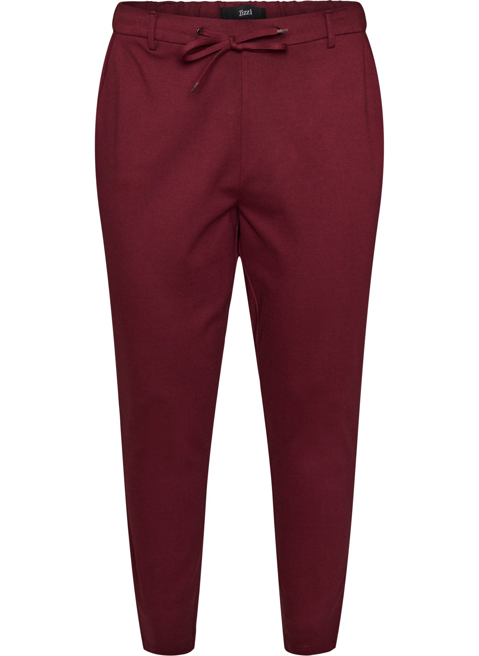ZizziCropped Maddison bukser, R&oslash;d, Packshot image number 0
