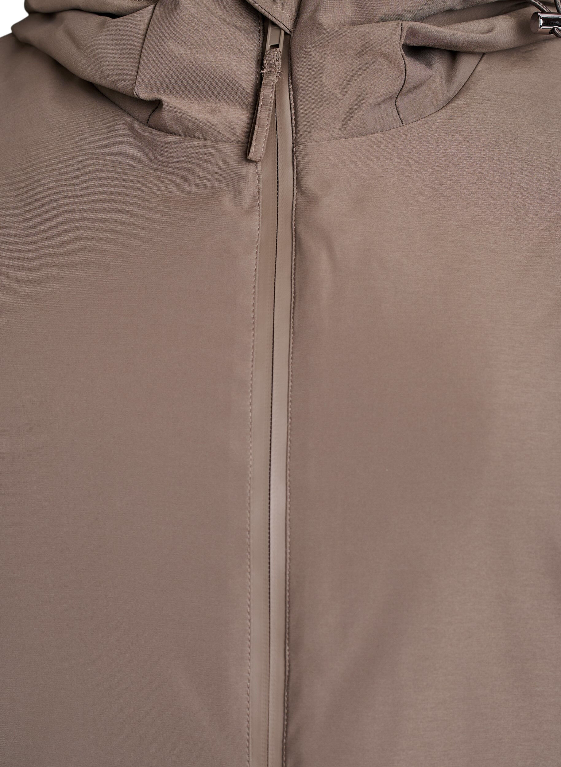 Zizzi Vinterjakke med justerbar talje, Brun, Packshot image number 2