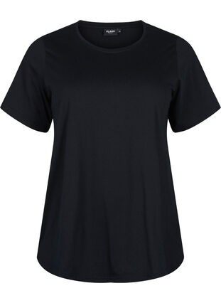 FLASH - 2-pak t-shirts med rund hals, Black/Black, Packshot image number 2