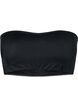 Ensfarvet bandeau-bikinitop, Sort, Packshot image number 0