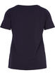 Ensfarvet basis t-shirt i bomuld, Bl&aring;, Packshot image number 1