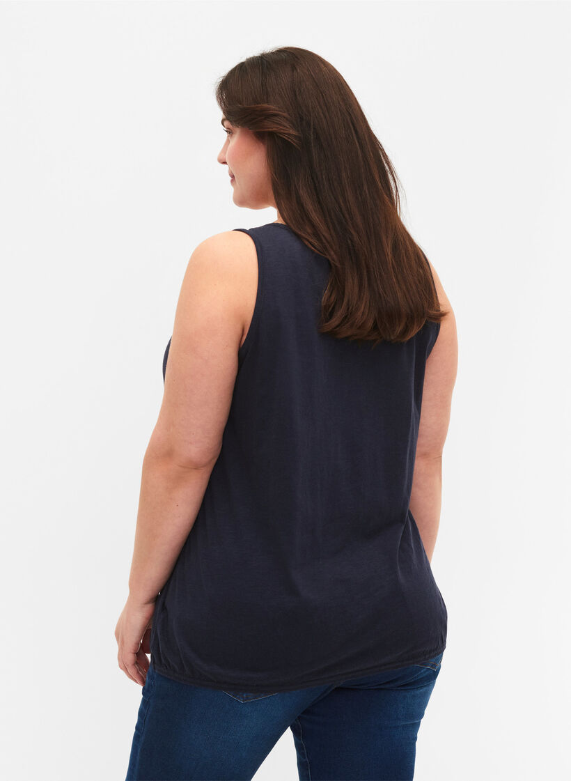 Bomuldstop med blondekant, Navy Blazer, Model image number 1