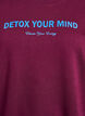 Sweatshirt med tekstmotiv, M&oslash;rk Bordeaux, Packshot image number 2