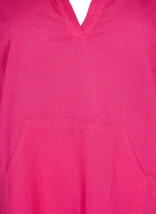 Kortærmet kjole med hætte, Beetroot Purple, Packshot image number 2
