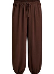 Ballonbukser med h&oslash;j talje, Brun